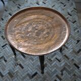 Moroccan table with copper top