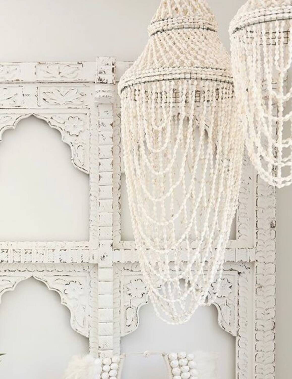 Vintage Bohemian Shell Chandelier Pendant Light