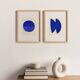 Duo de peintures - Neo et Plum - bleu majorelle - signées Eawy