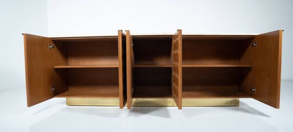 Contemporary Sideboard, Wood and Travertine , Italy