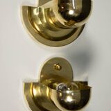 Appliques en laiton cubiste uniques années 1920