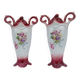 Paire d'anciens vases en barbotine d'Onnaing
