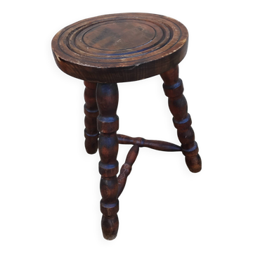 Old turned wooden stool