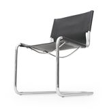 Pair of metal and leather chairs by Carlo Bartoli for T70, 1970s.