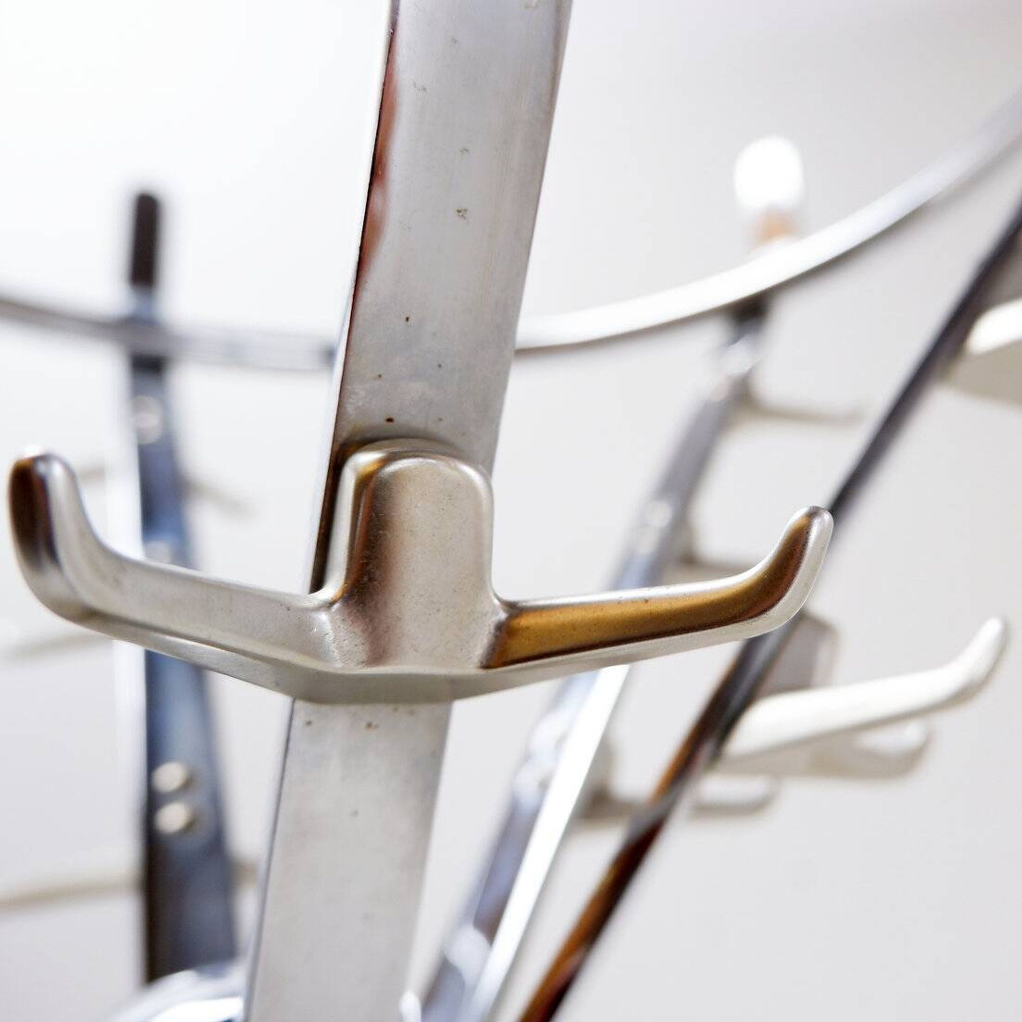 Vintage chrome coat rack with umbrella stand