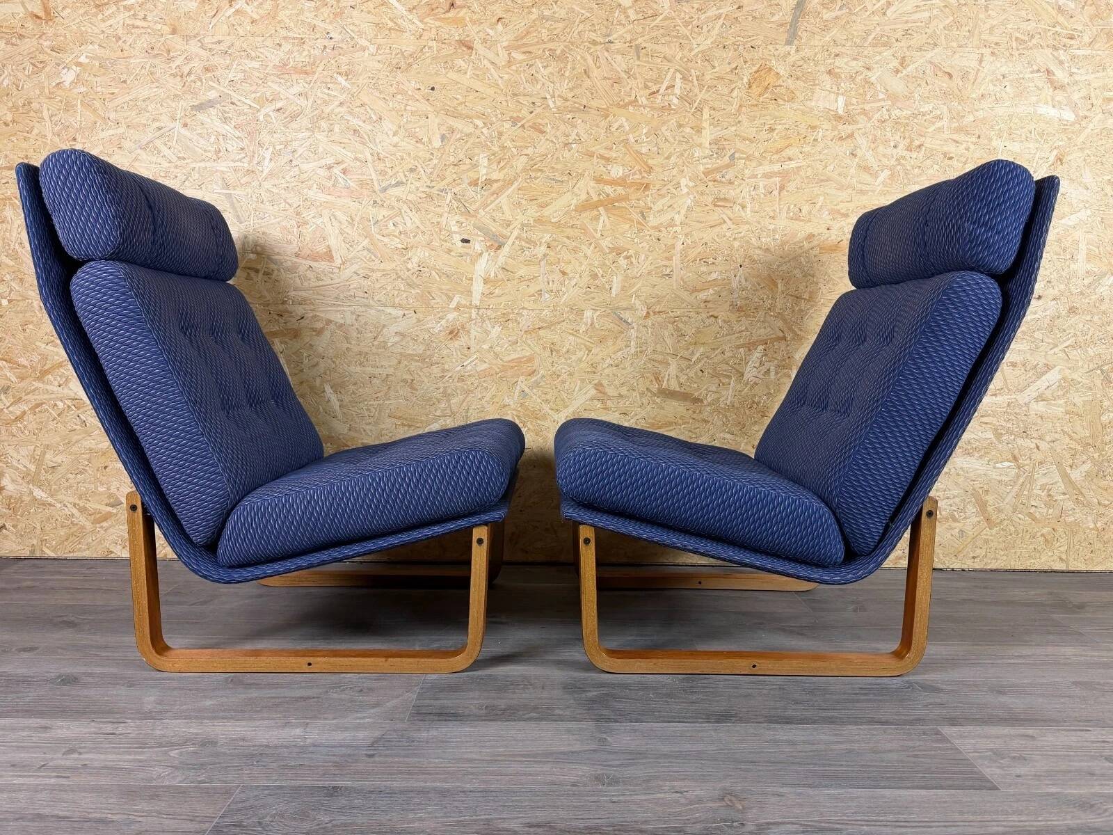 2x 1960s 1970s Teak Easy Chairs by Magnus Oelsen A/S Durup Denmark