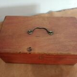 Old wooden box handle metal, storage box