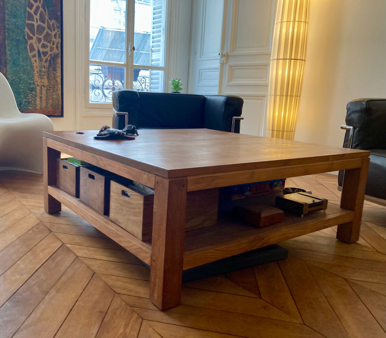 Teak coffee table