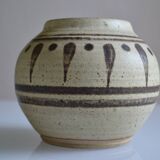 Vase en grès signé céramiste à identifier