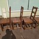 Set of 6 solid oak wood chairs - ferme compagne montage