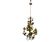 Italian Tole Ceramic Flower Chandelier, 1960s