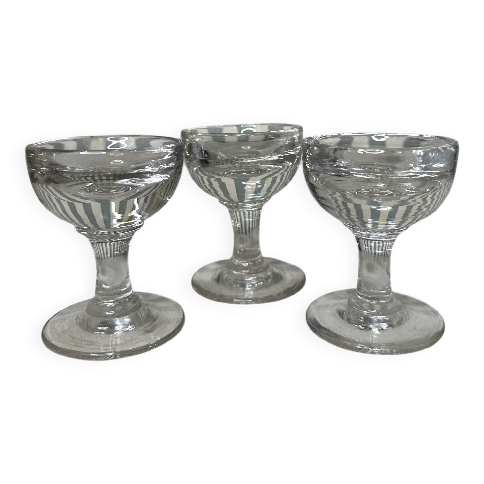 Set of 3 small liqueur glasses