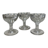 Set of 3 small liqueur glasses