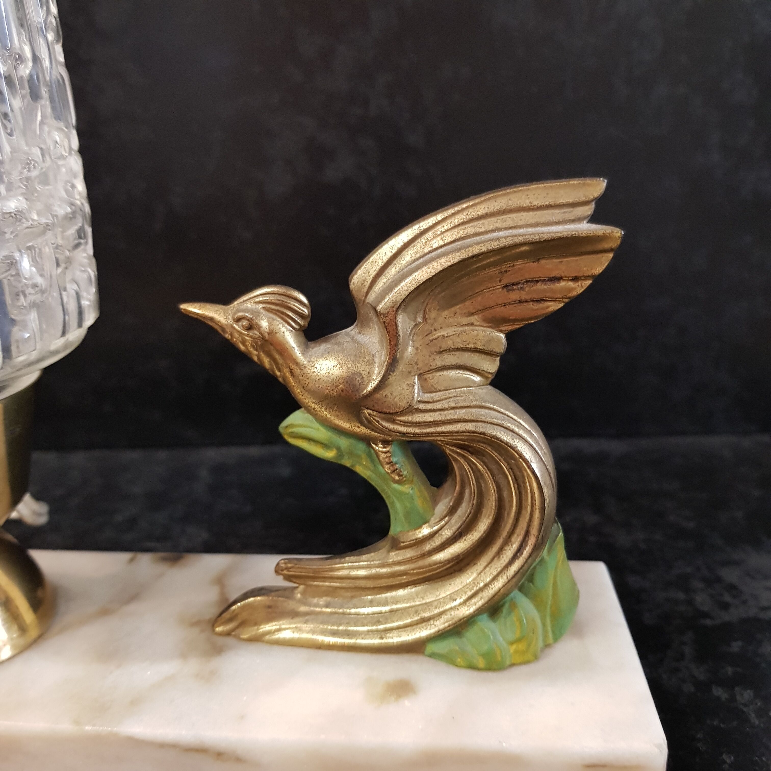 Bird art deco lamp