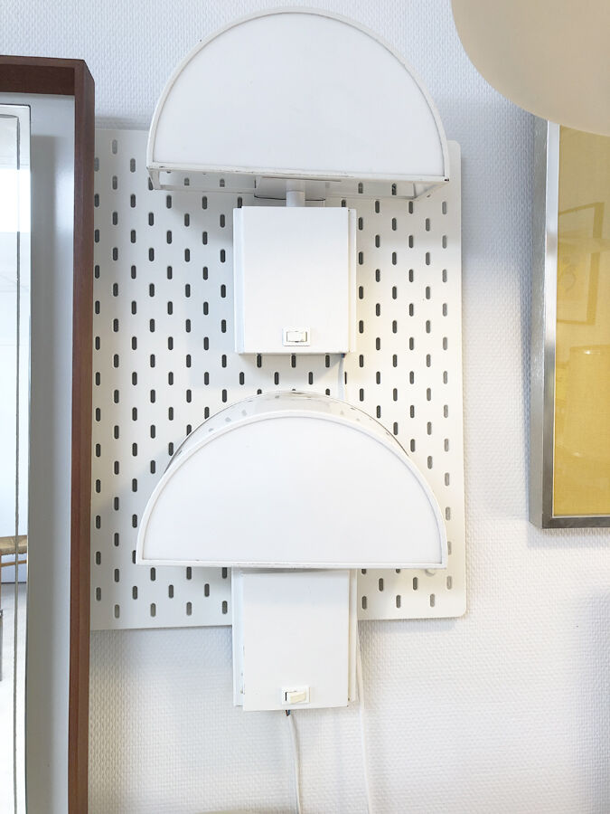 Pair of "Olympe" wall lights by Guzzini, 1970