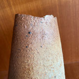 Jacques Lacheny, chamotte stoneware vase, brutalist, Puisaye