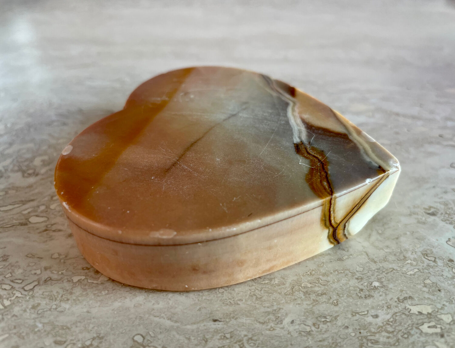 Vintage Onyx Heart Ashtray