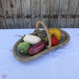 Rattan handle basket