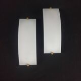 Postmodern glass and metal wall lights, set of 2
