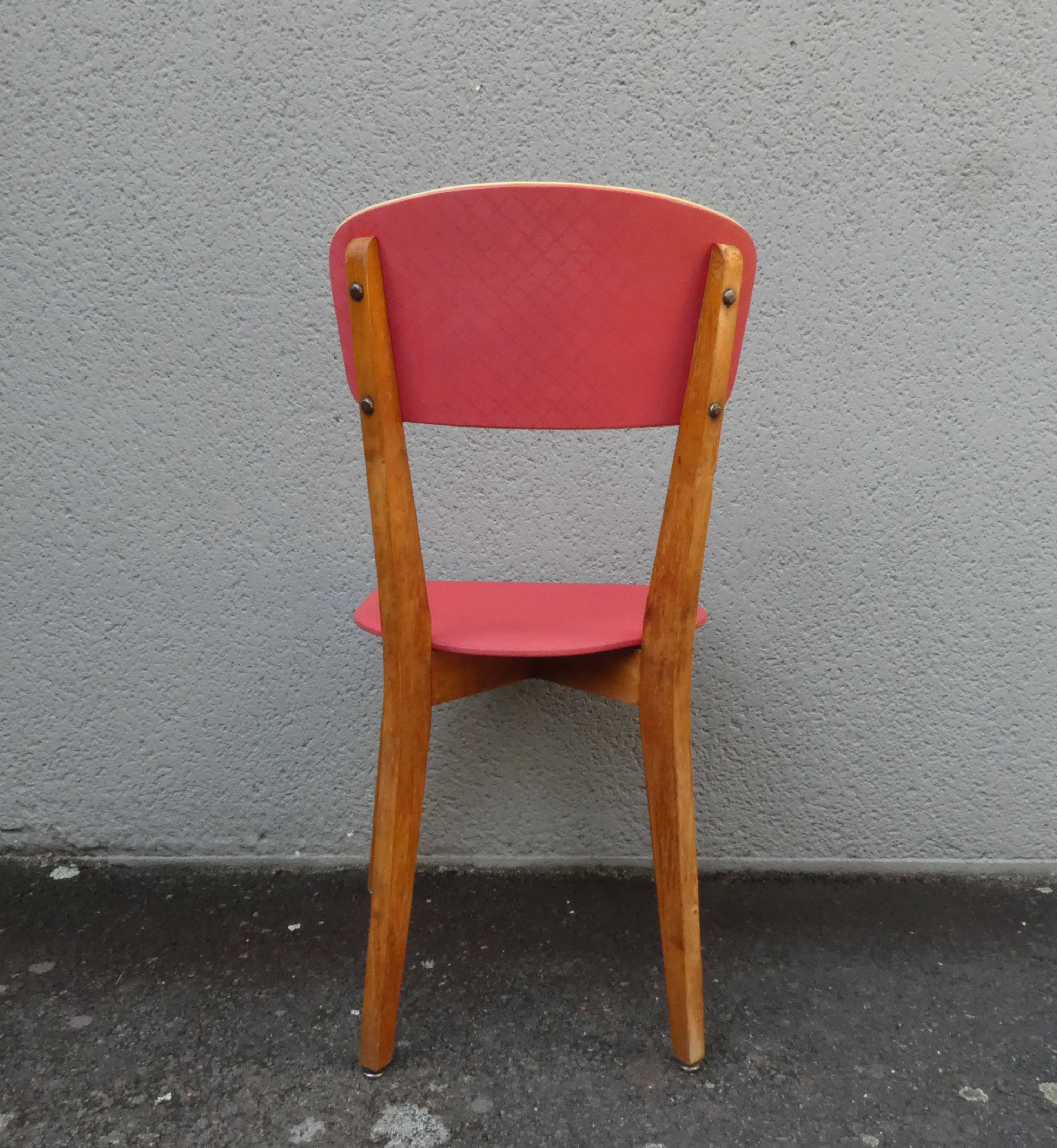 old vintage red chair