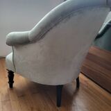 Fauteuil crapaud authentique XIXème restauré