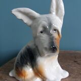 Dog signed Desvres Gabriel Fourmaintraux early 20th century