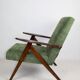 Fauteuil vintage vert olive modèle B-310, années 1970