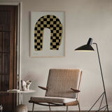 Framed abstract giclee art print 50x70cm