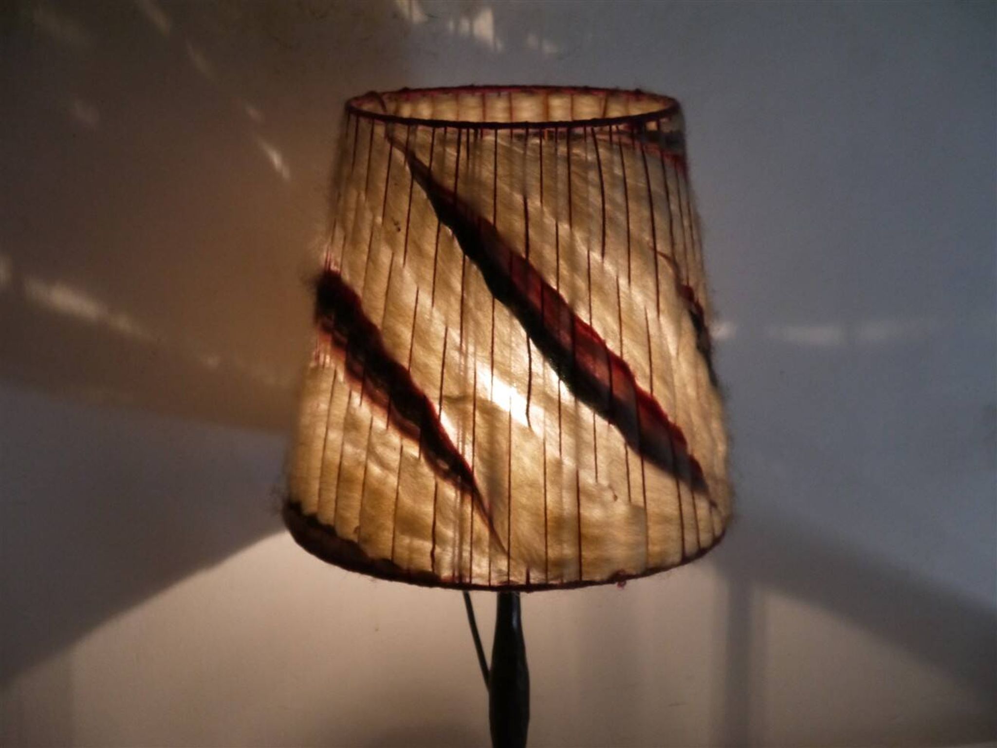 Brutalist hammered iron lamp from the 1950s.