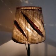 Brutalist hammered iron lamp from the 1950s.