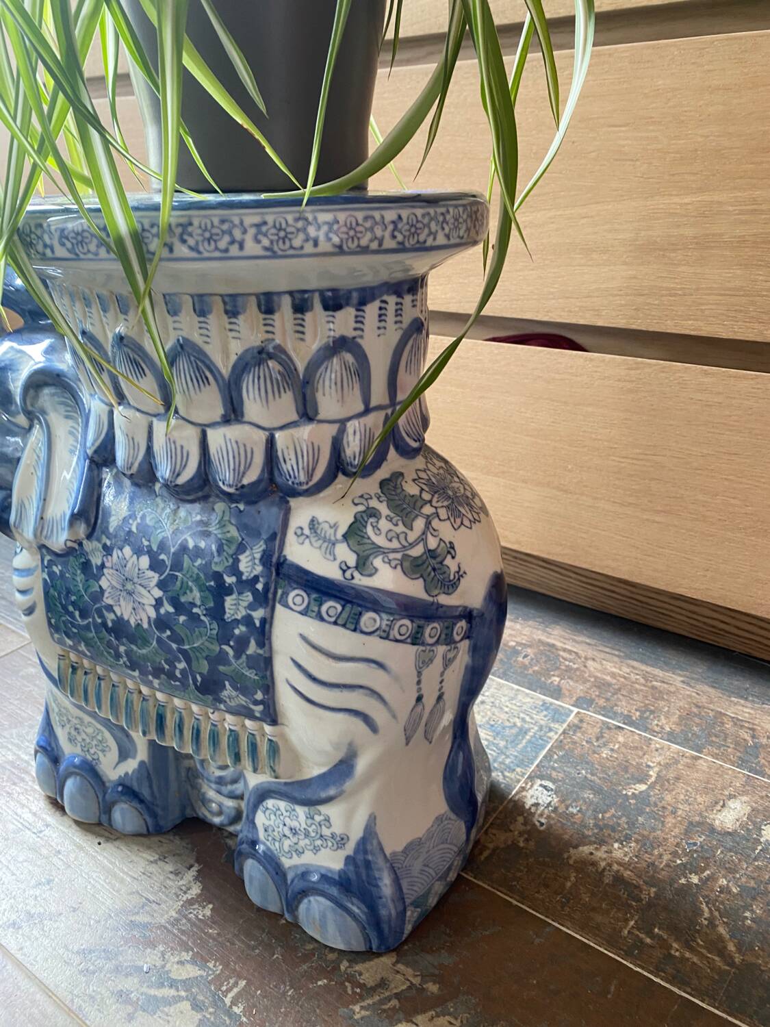 Glazed ceramic elephant