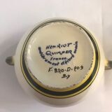 Service 21 pièces faïence genêt et bruyère, Henriot Quimper,  vers 1950