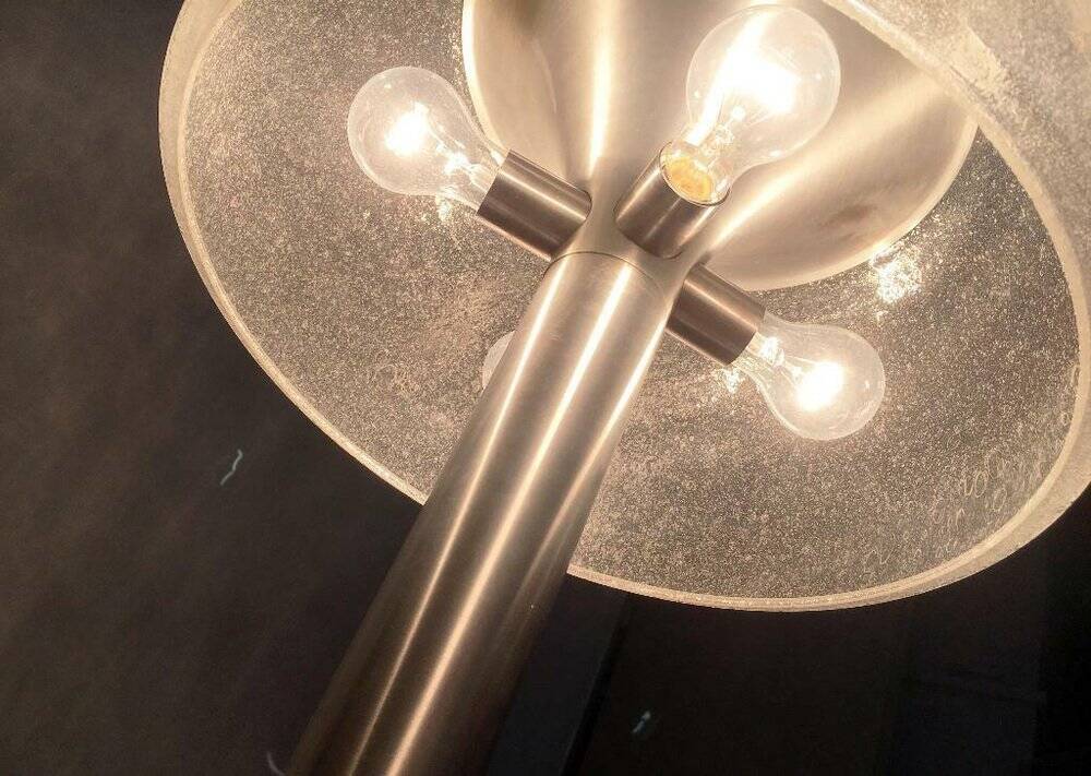 Swiss mid-century space age mushroom floor lamp by Temde, 1960s.