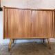 Vintage buffet sliding doors feet compass 1960's