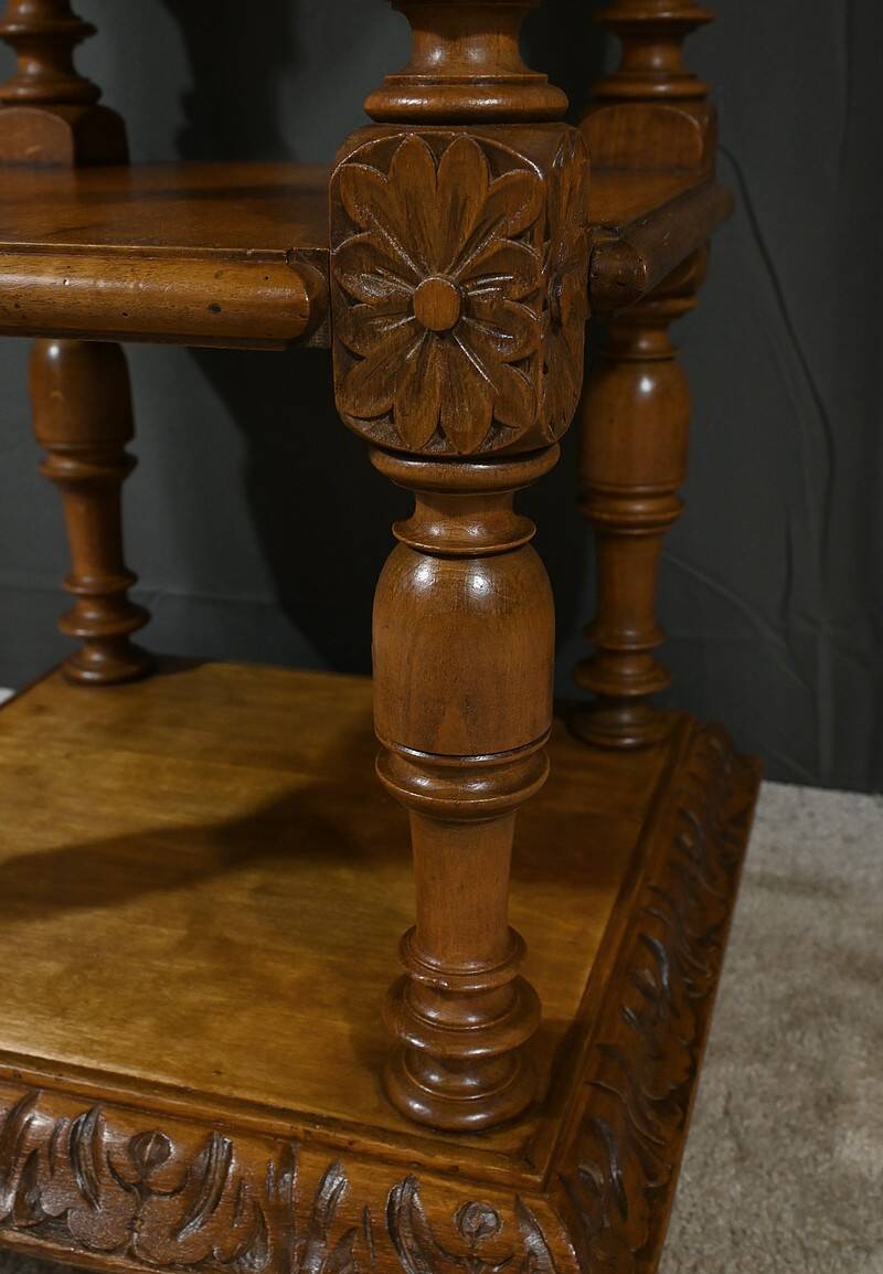 Small Solid Walnut Coffee Table, Louis-Philippe Style – Late 19th Century
