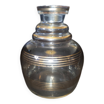 Vintage gold striped decanter