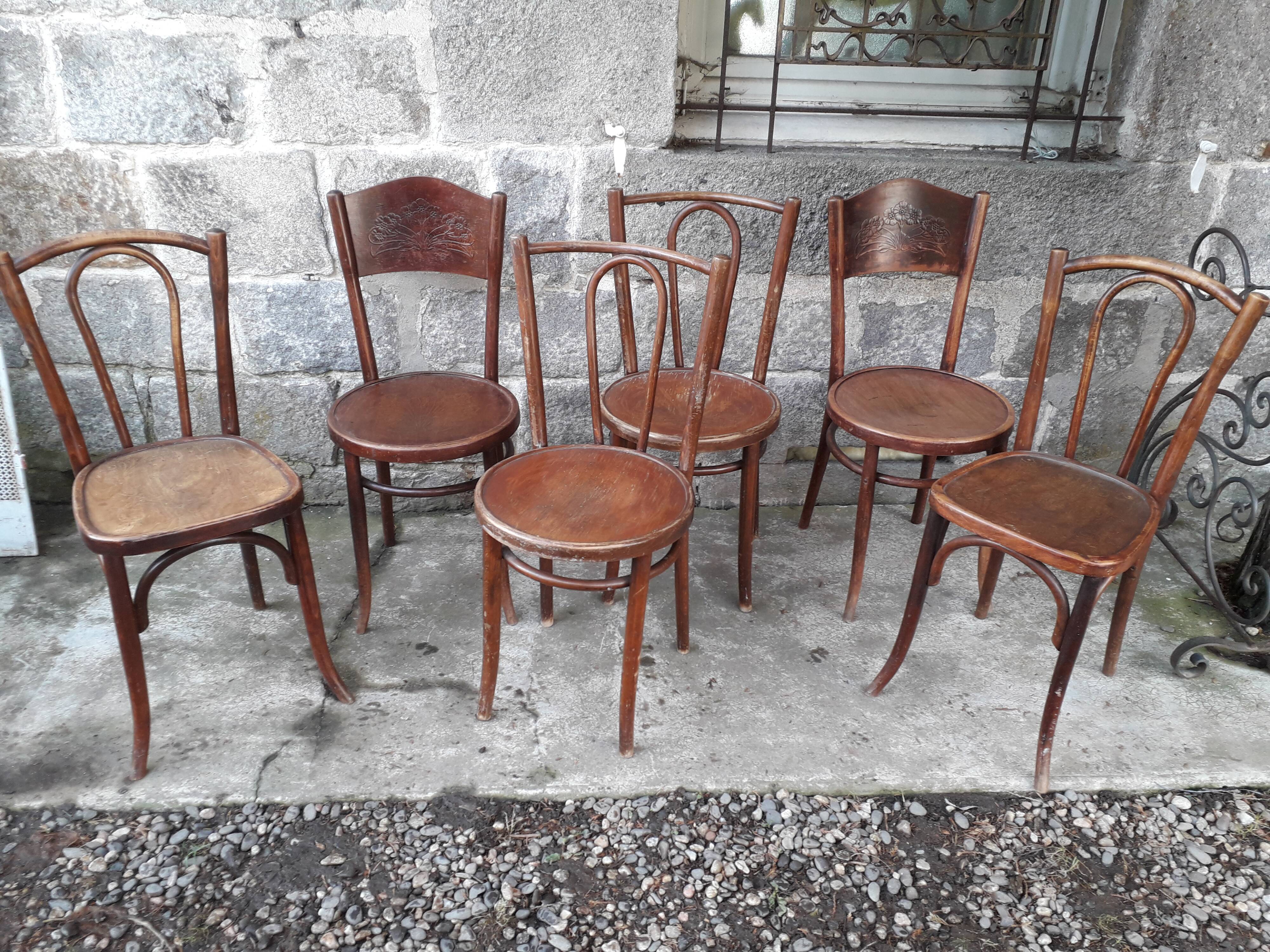 Set of 6 chairs Bistro mismatched