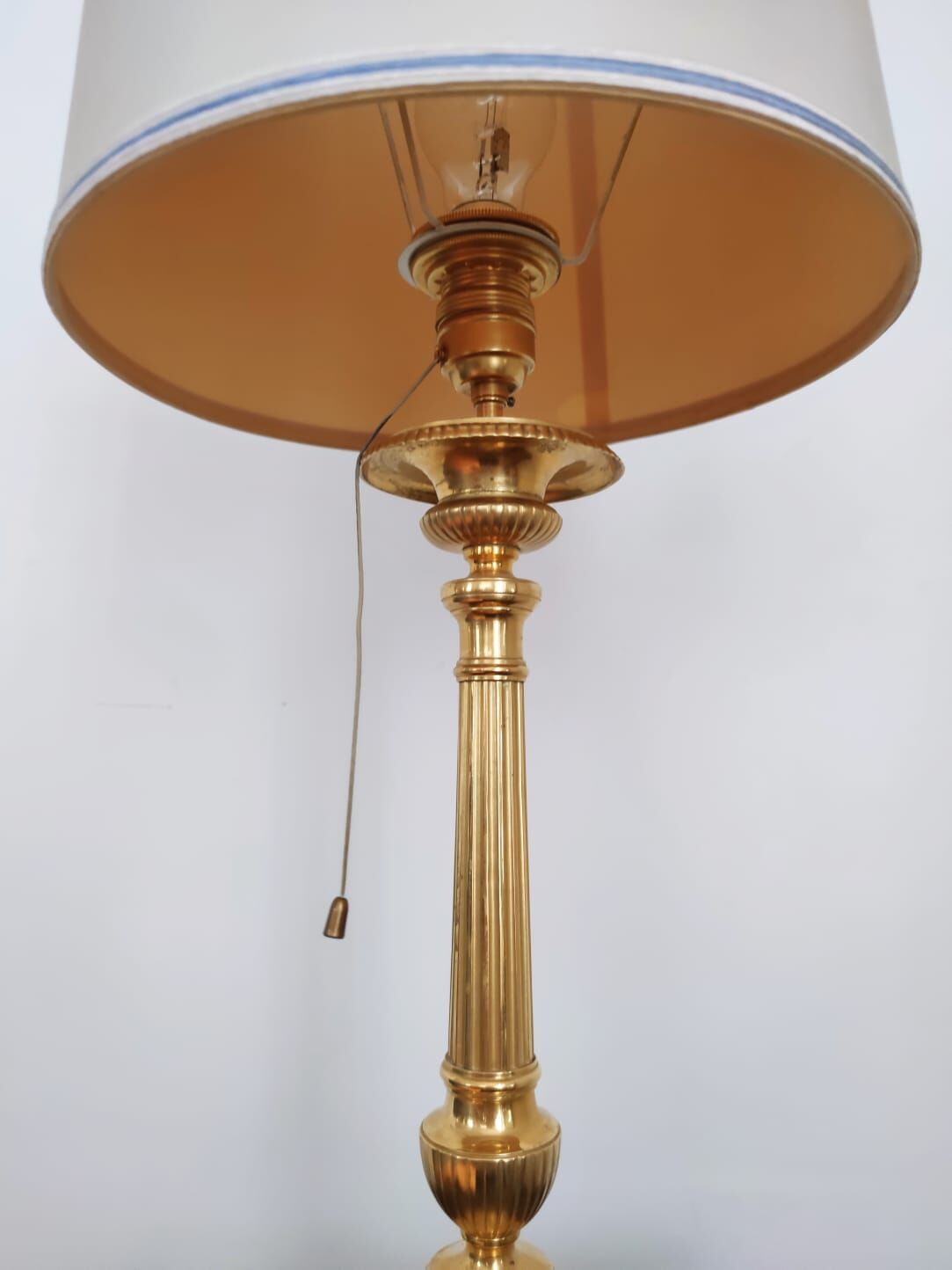 Golden metal lamp