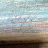 Old oil painting on canvas from the 19th/20th century.