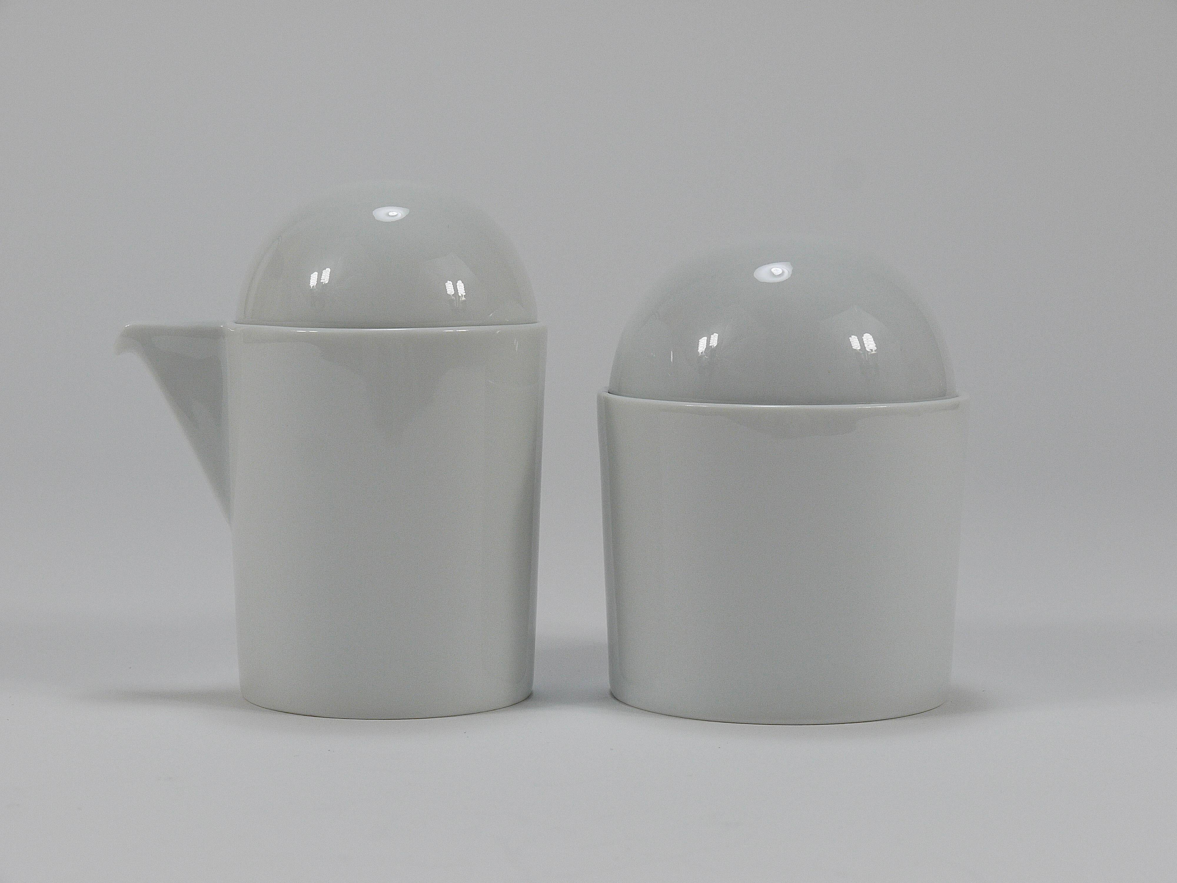 Sugar bowl and creamer postmodern Cupola by Mario Bellini for Rosenthal studio-line