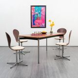 Lot de quatre chaises de salle à manger, vintage, annés 60