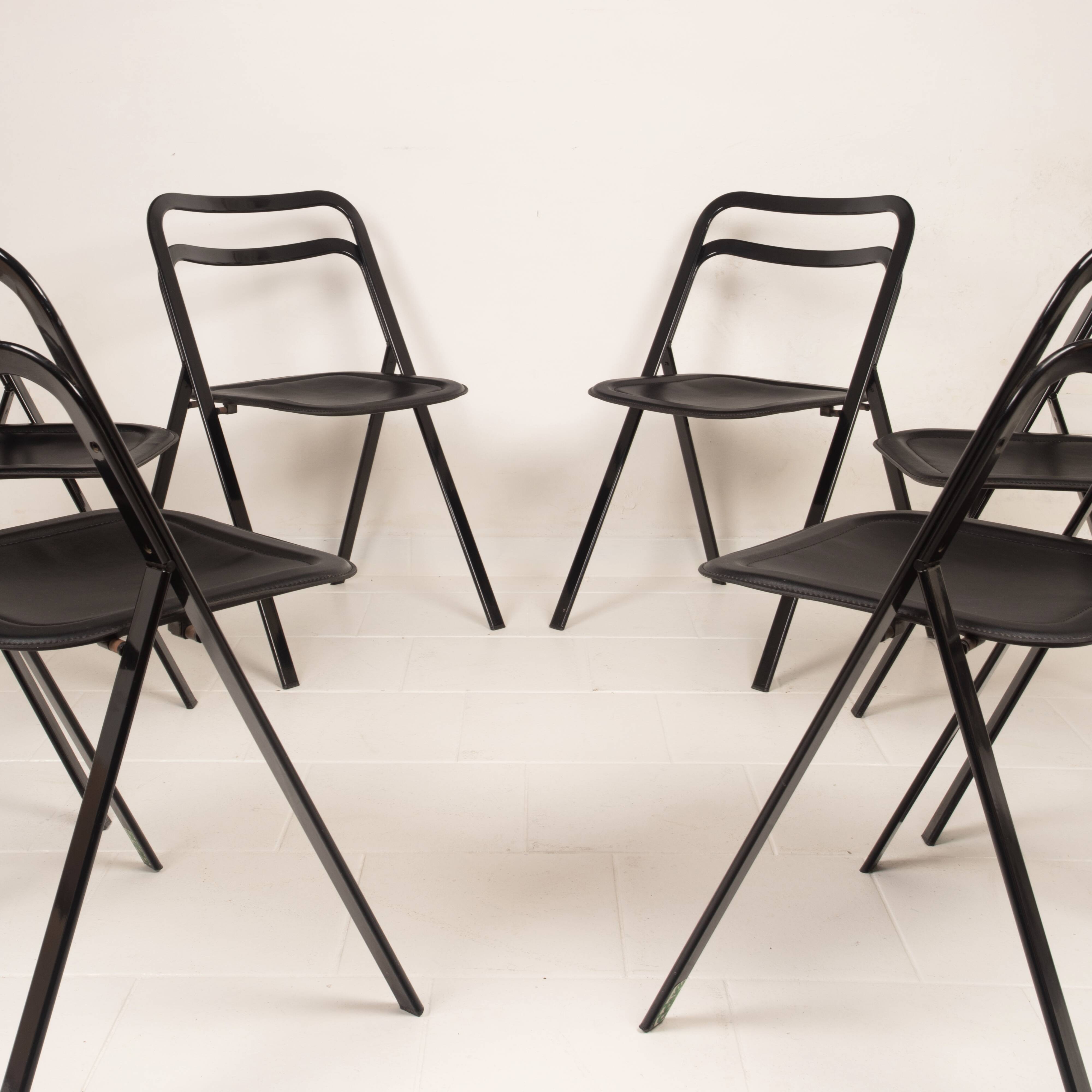 Chaises pliantes Clio par Giorgio Cattelan pour Cidue