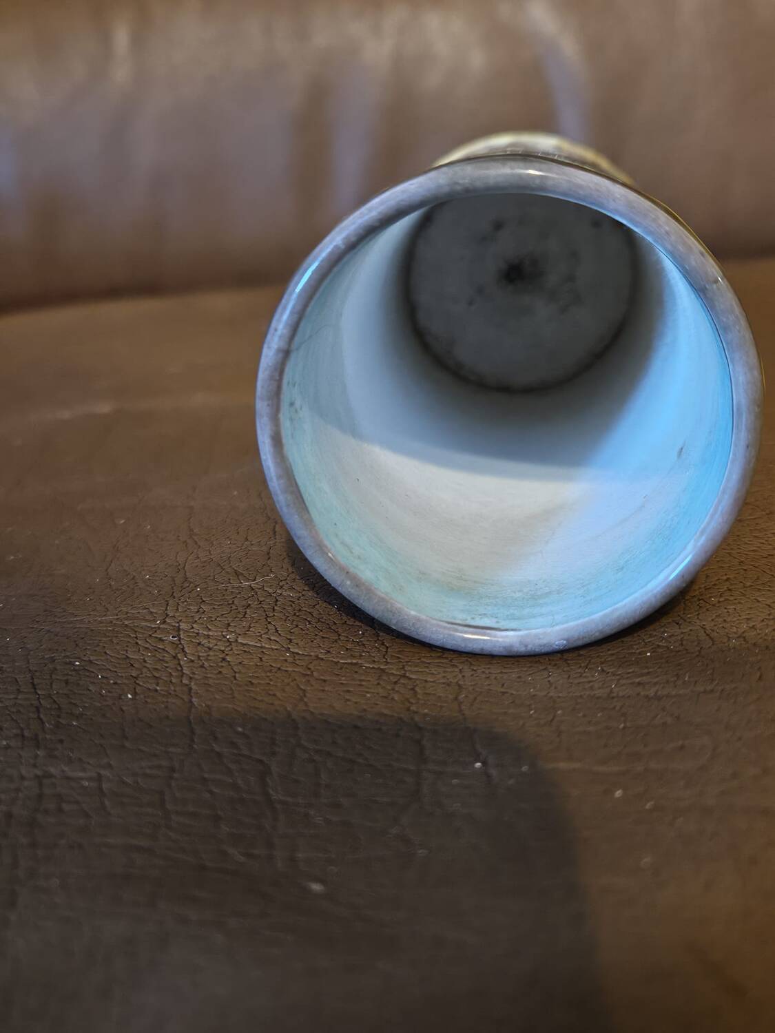 Old Man Roller Vase in Enamelled Ceramic