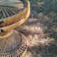 Vintage antique rattan wicker chair armchair
