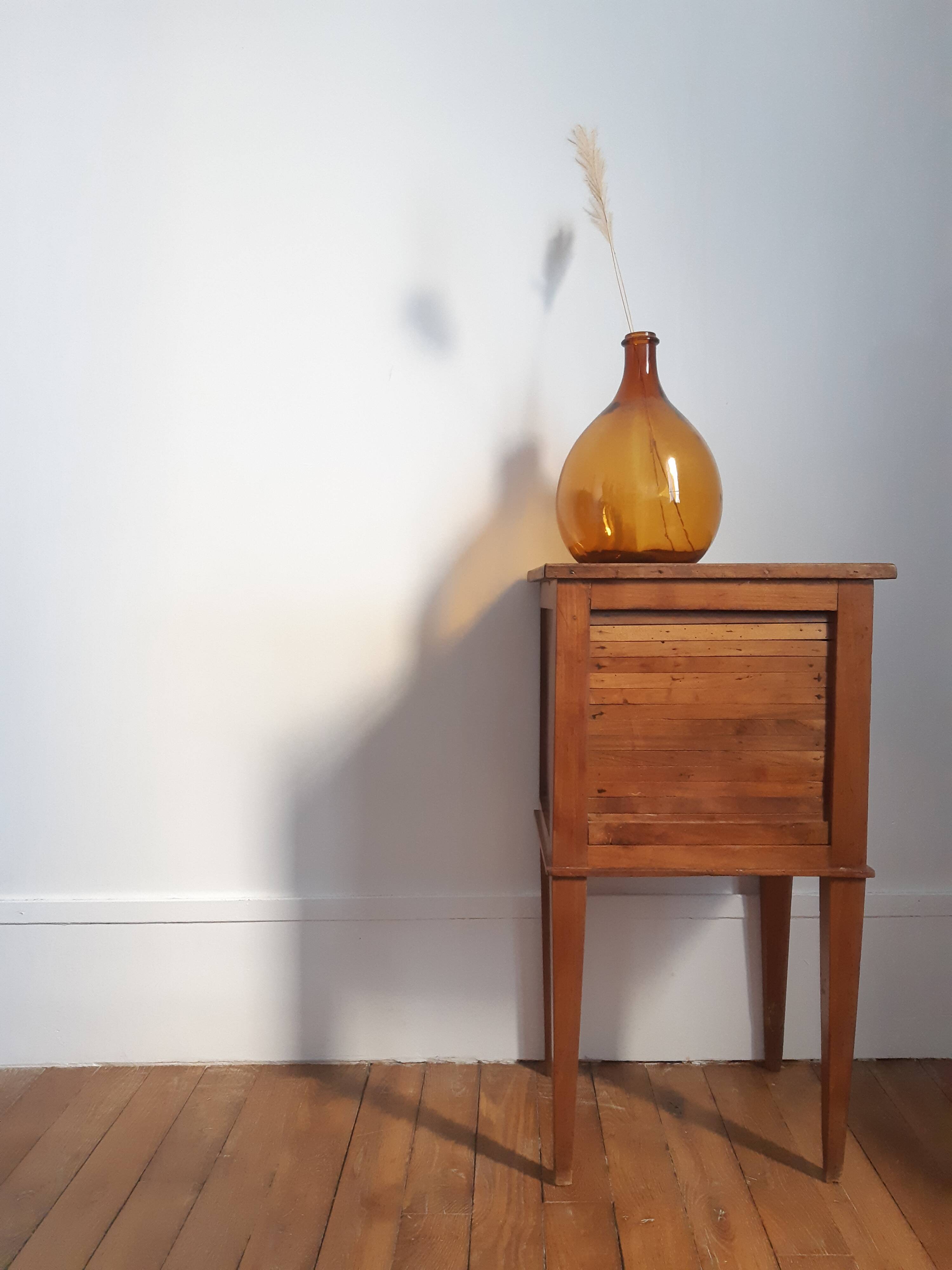 Directoire style curtain bedside table