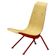 Jean Prouvé "Antoni" chair - Limited edition, red frame / plywood seat