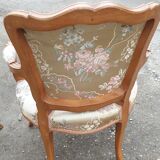 Paire de fauteuils cabriolet Louis XV
