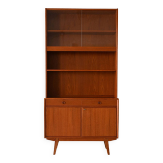 Scandinavian bookcase with display case