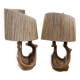 Grandjean Jourdan Vallauris pair of foot lamps 1960