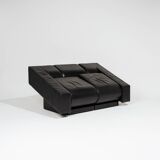 Obliqua two-seater leather sofa, Mario Botta, 1980s